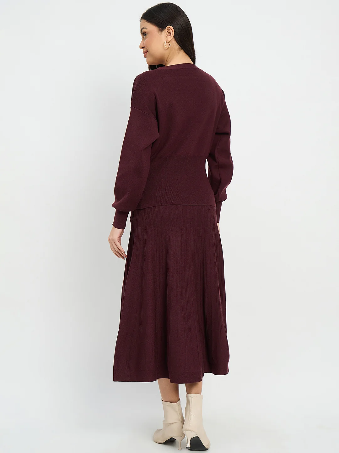 Madame Surplice Neck Top and Flared Skirt Co-ord Set - Image 6