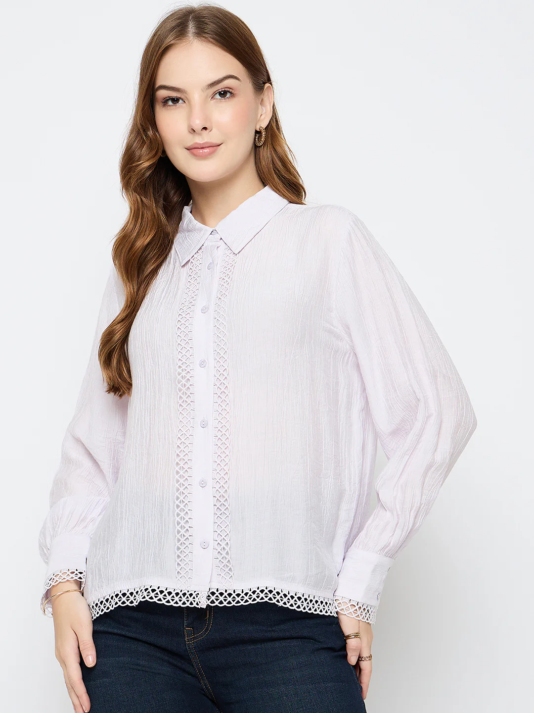 Madame Rayon Blend Lilac Shirt - Image 3