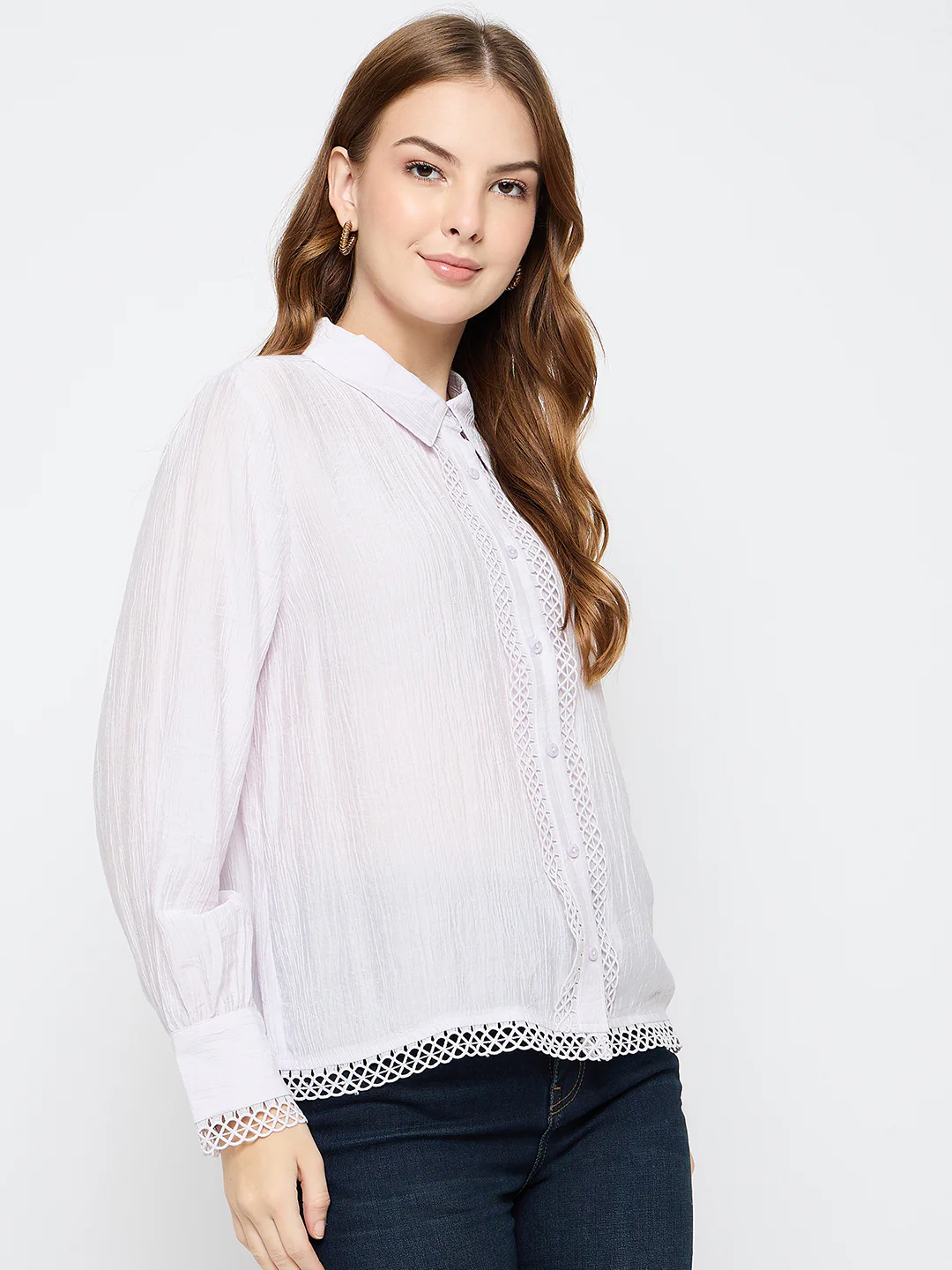 Madame Rayon Blend Lilac Shirt - Image 4