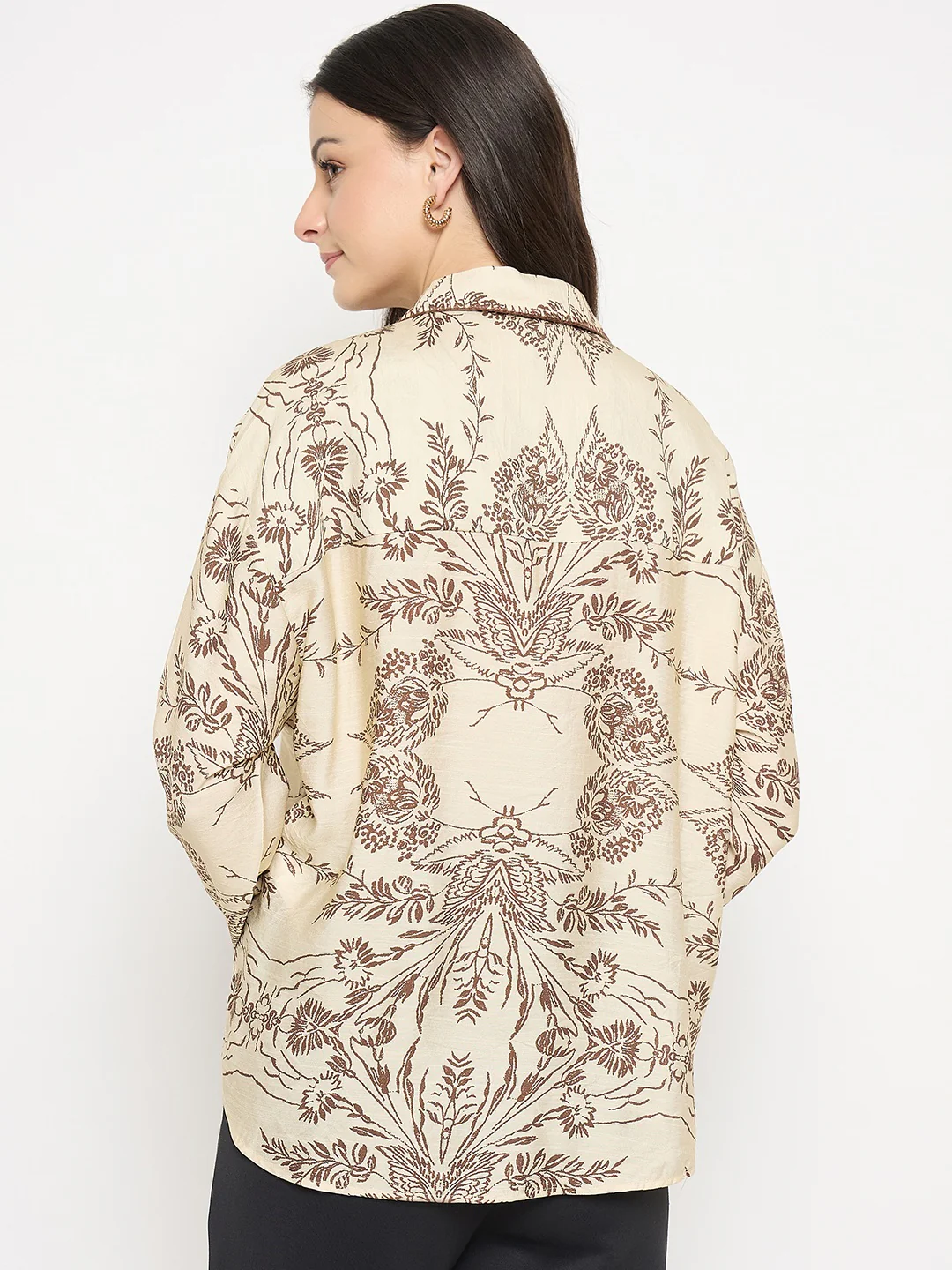 Madame Beige Rayon-Nylon Printed Shirt - Image 6