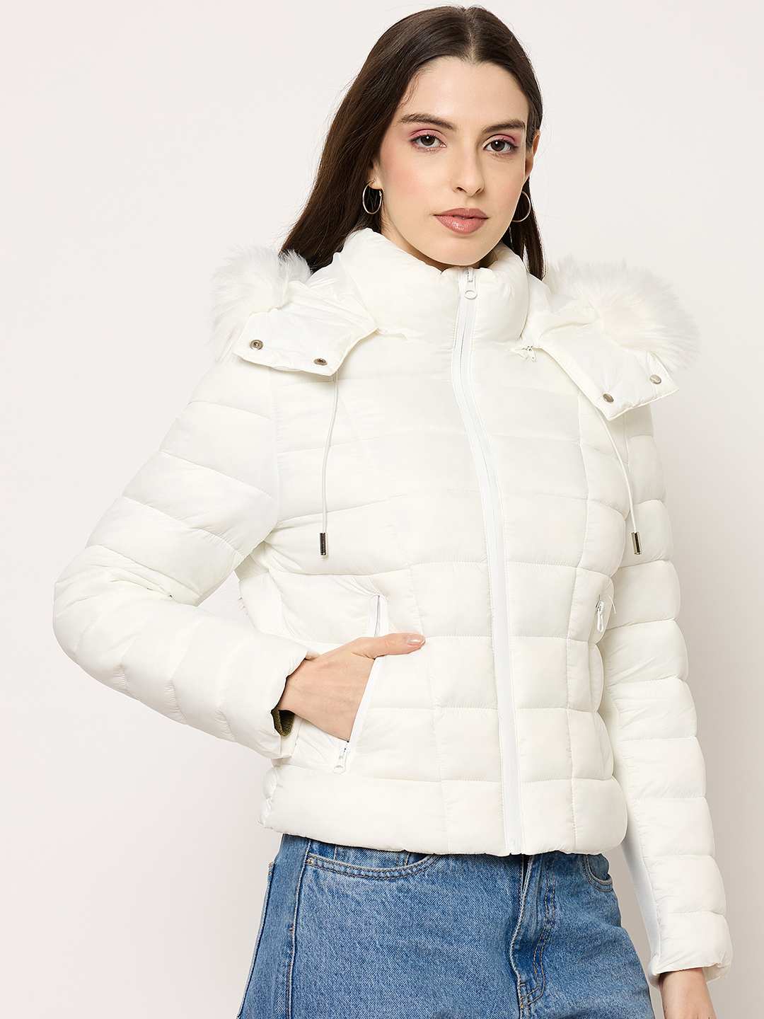 Madame White Quilted Jacket - Image 4