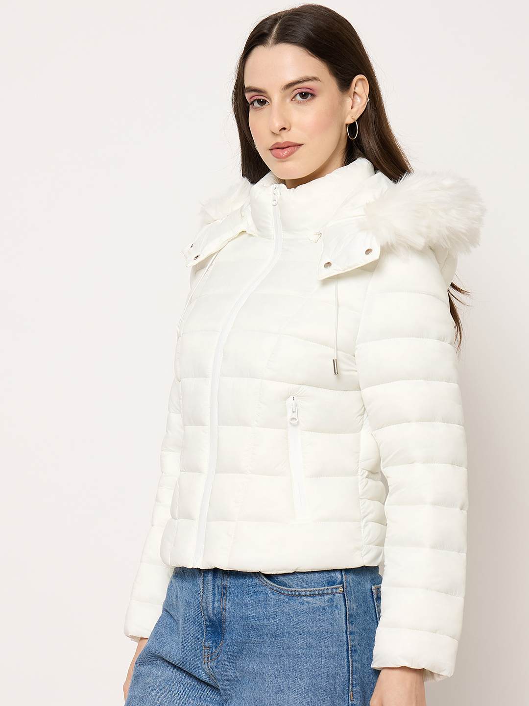 Madame White Quilted Jacket - Image 5