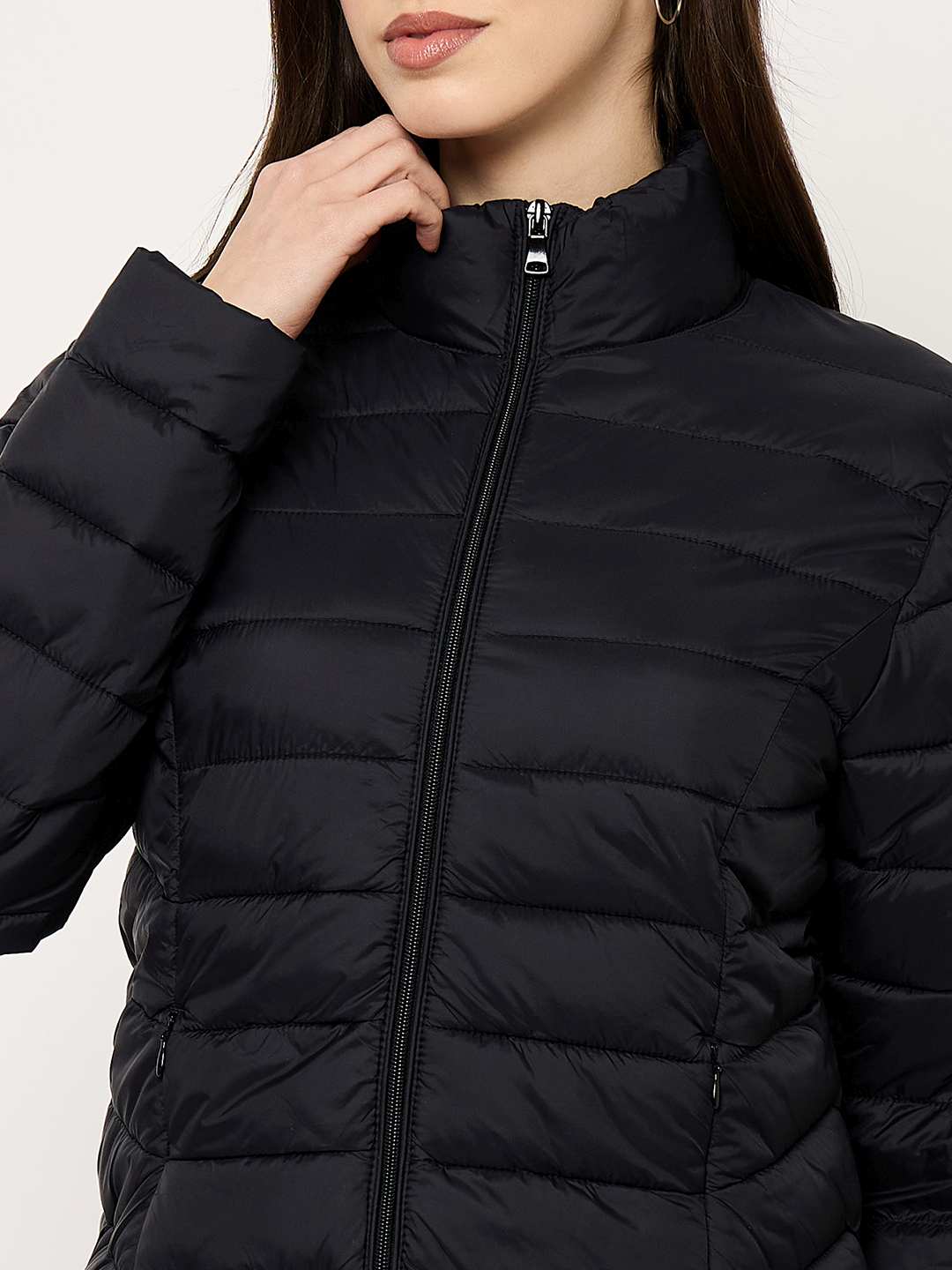 Madame Quilted Black Puffer Jacket - Image 7