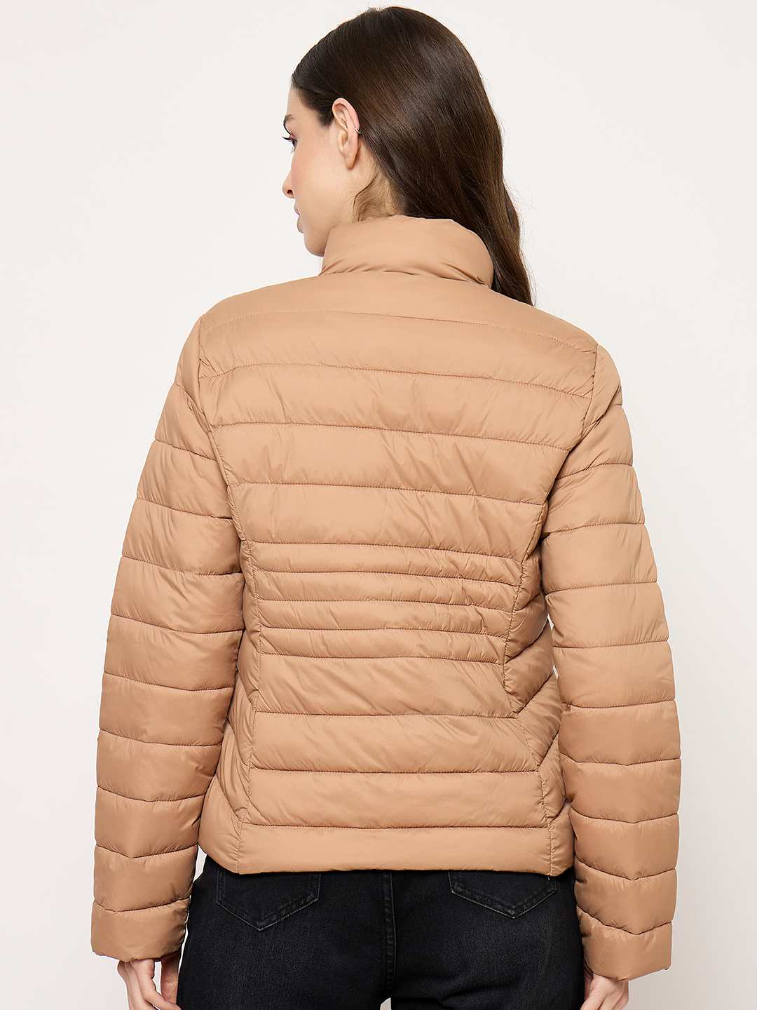 Madame Quilted Khaki Puffer Jacket - Image 6