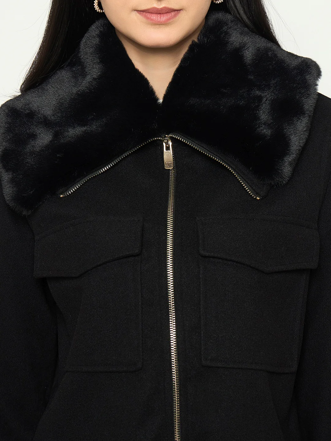 Madame Black Shacket with Zipper - Image 8