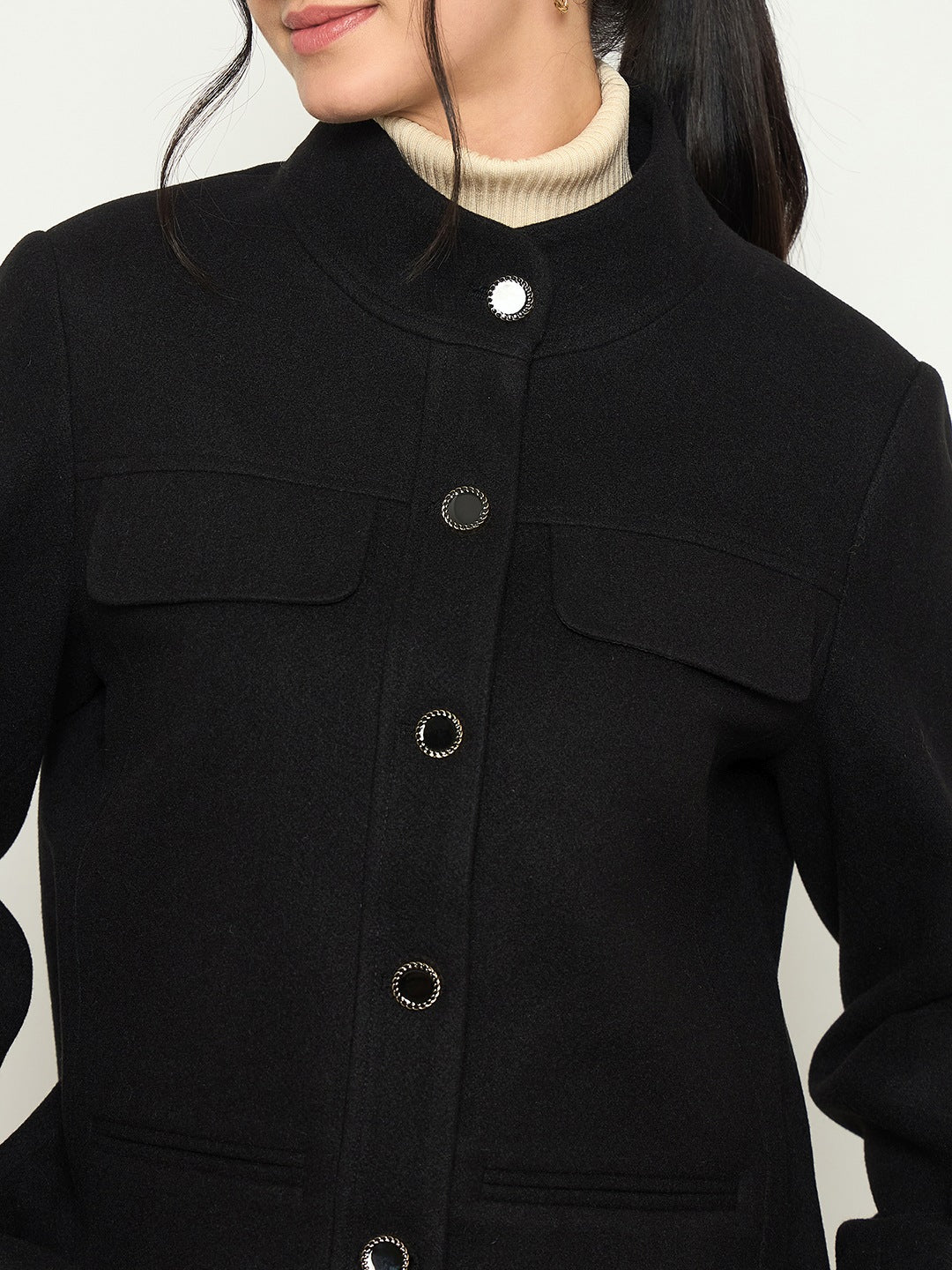 Madame Black Short Coat - Image 7