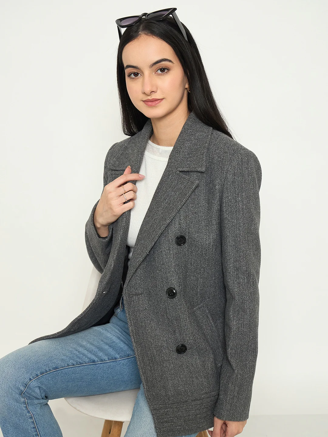 Madame Anthra Grey Blazer - Image 2