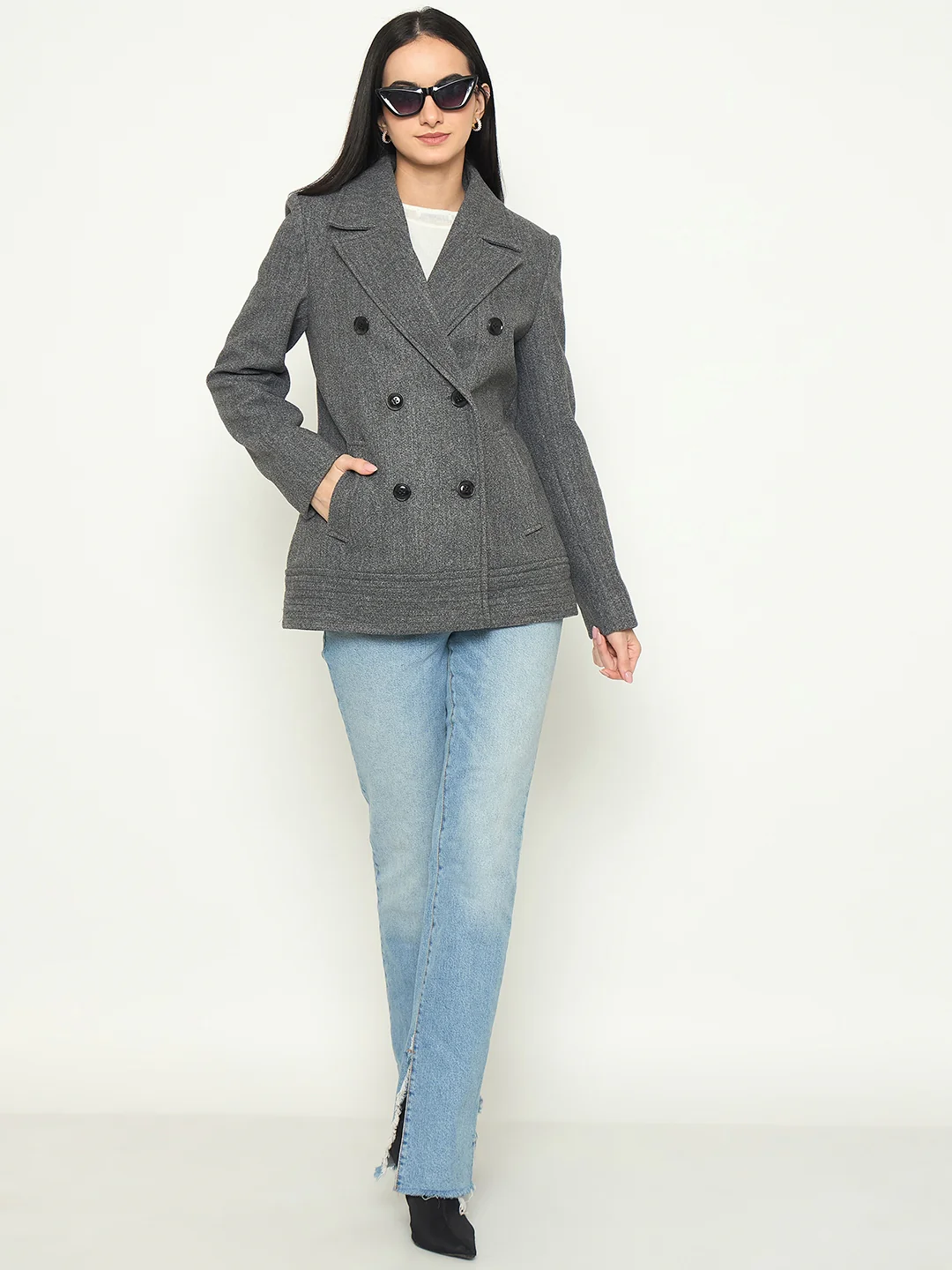 Madame Anthra Grey Blazer - Image 3