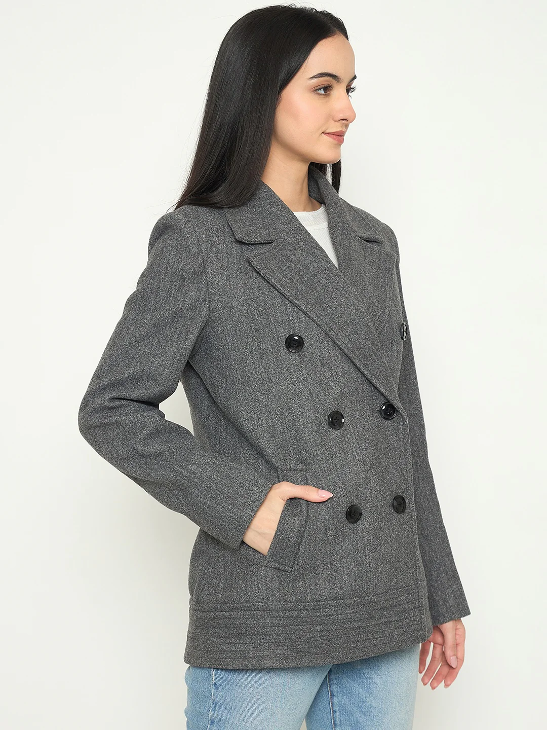 Madame Anthra Grey Blazer - Image 4