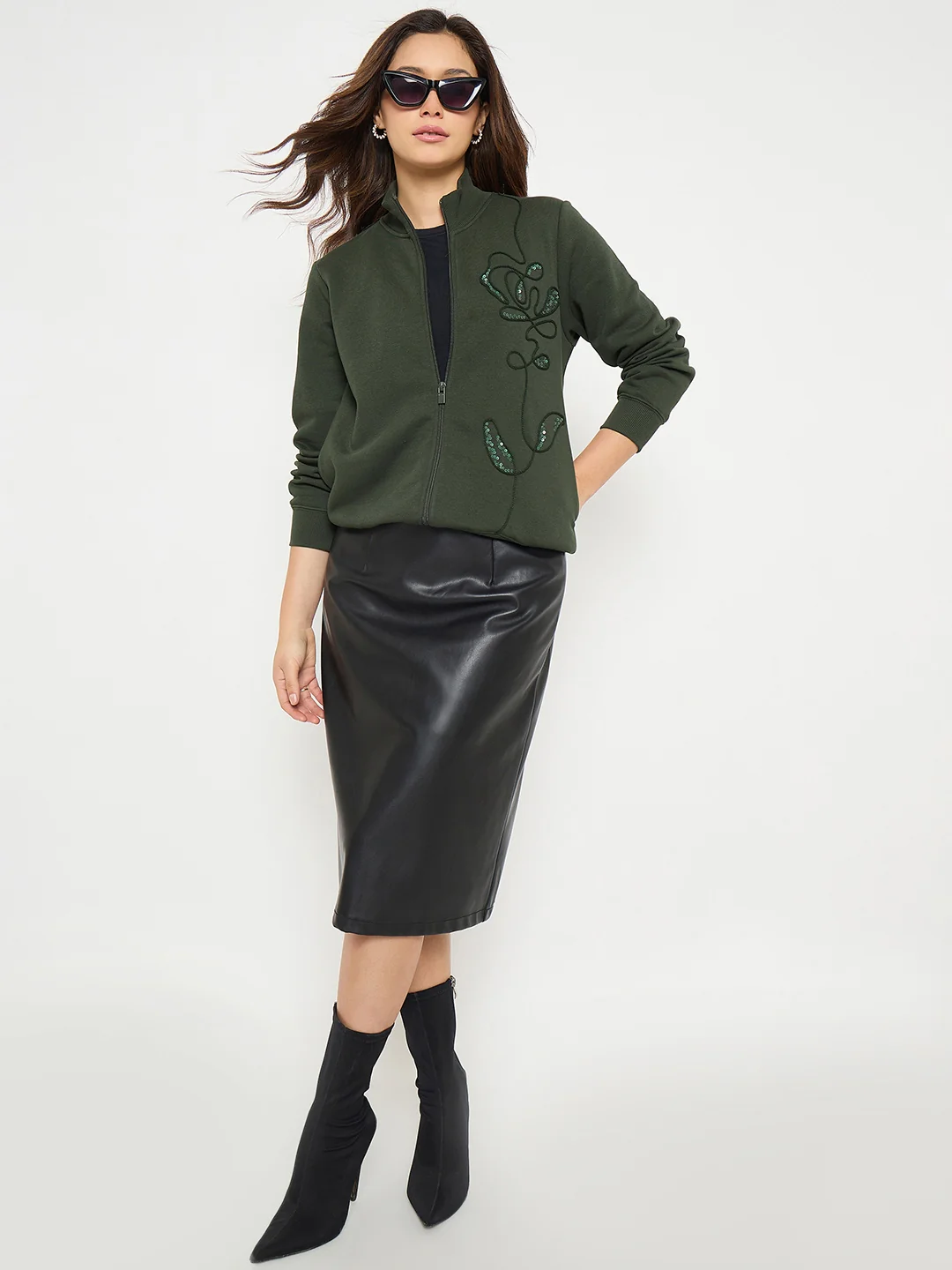 Madame Mock Neck Embellished Sweatshirt - Image 3