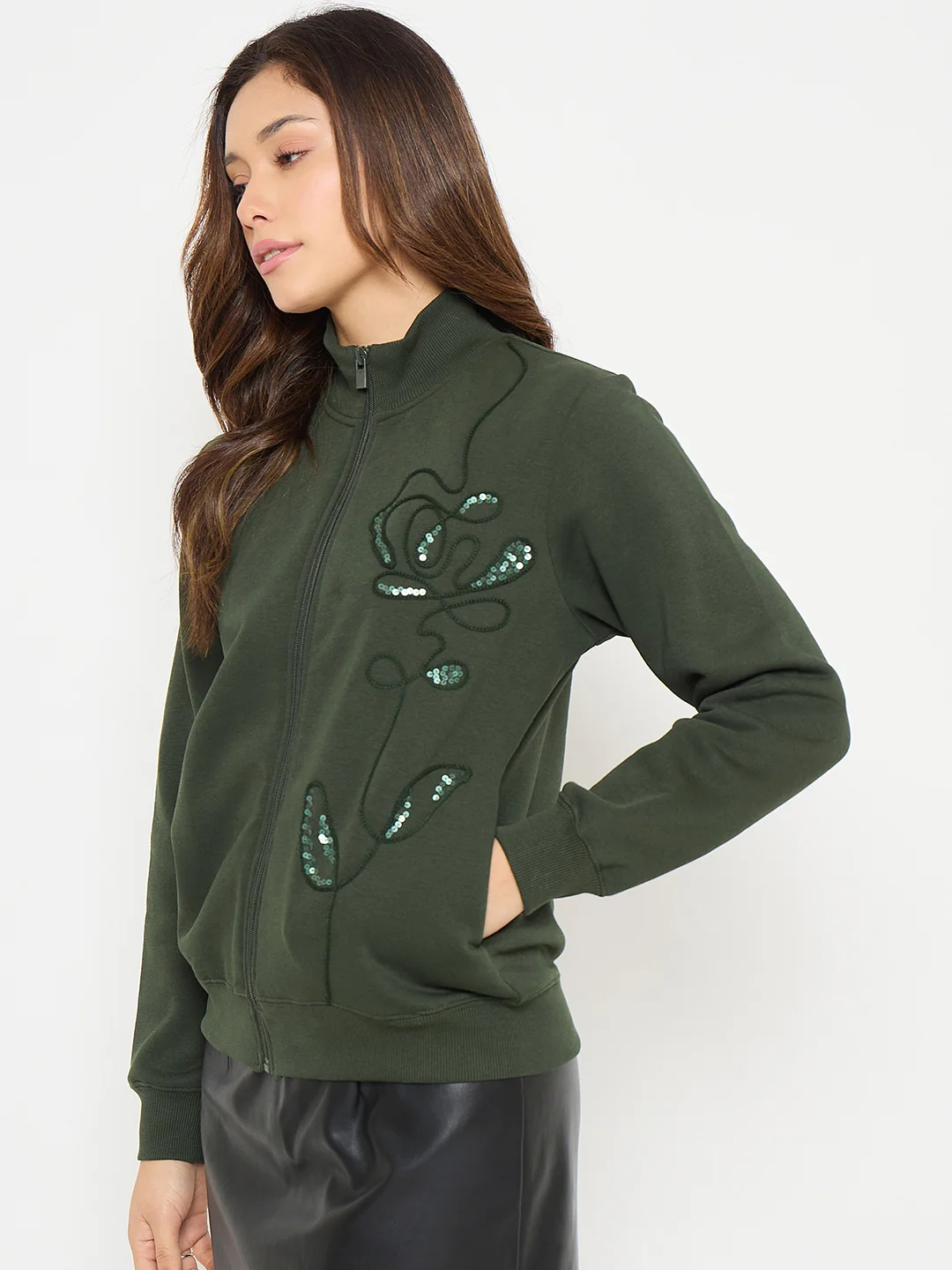 Madame Mock Neck Embellished Sweatshirt - Image 5