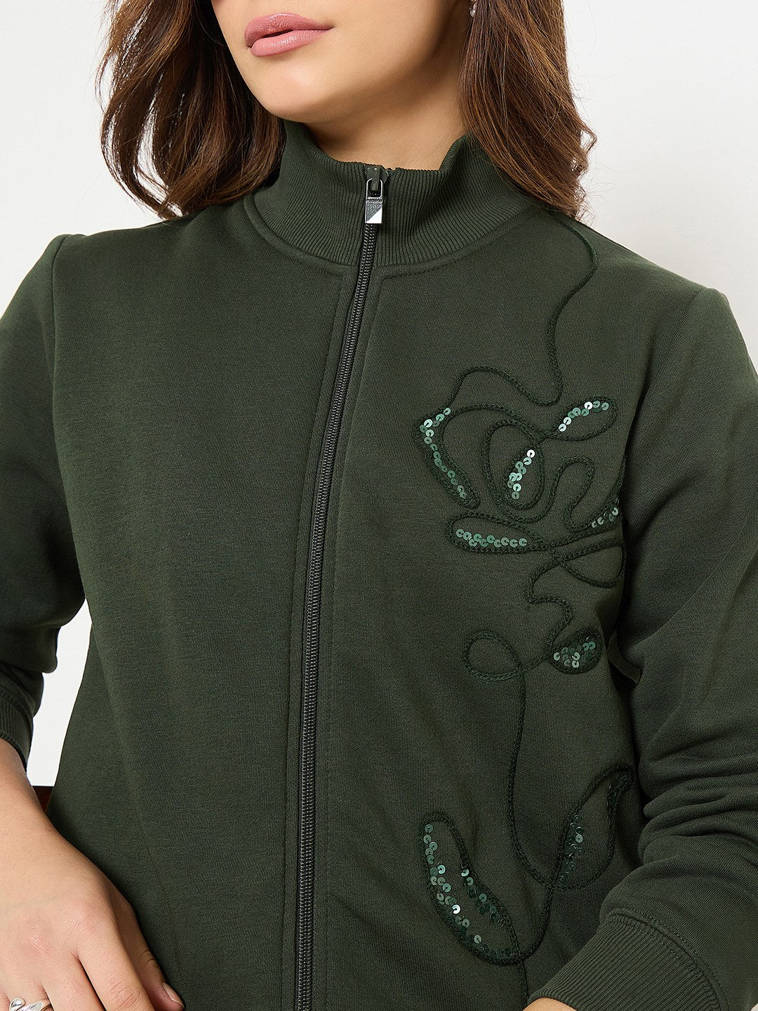 Madame Mock Neck Embellished Sweatshirt - Image 7