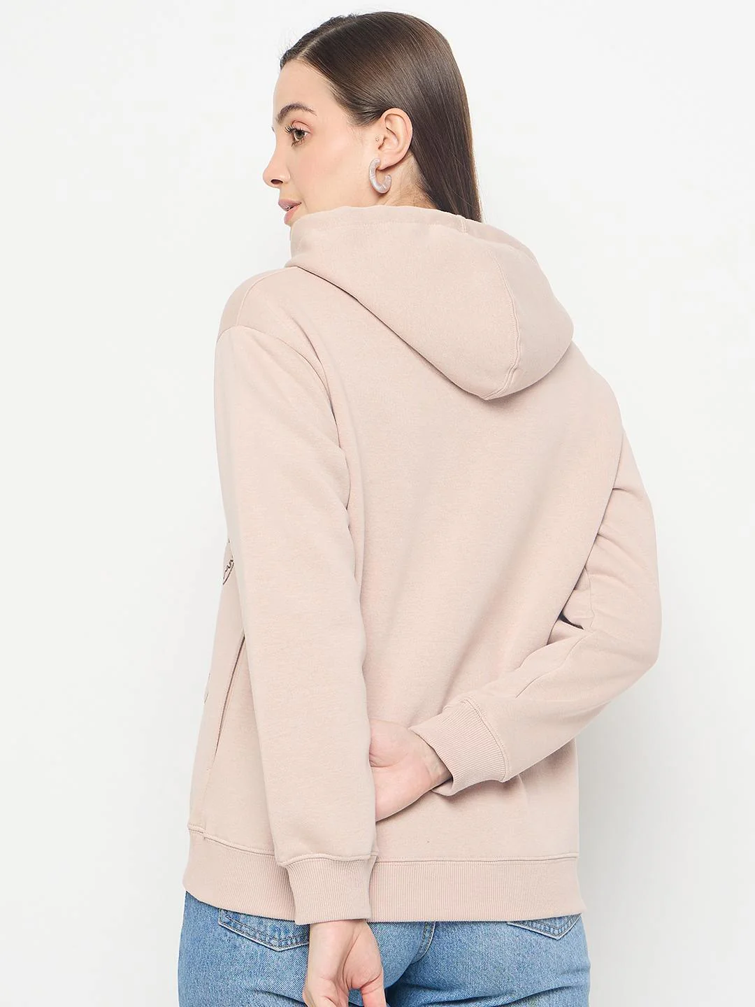 Madame Embroidered Cotton Blend Beige Sweatshirt - Image 6