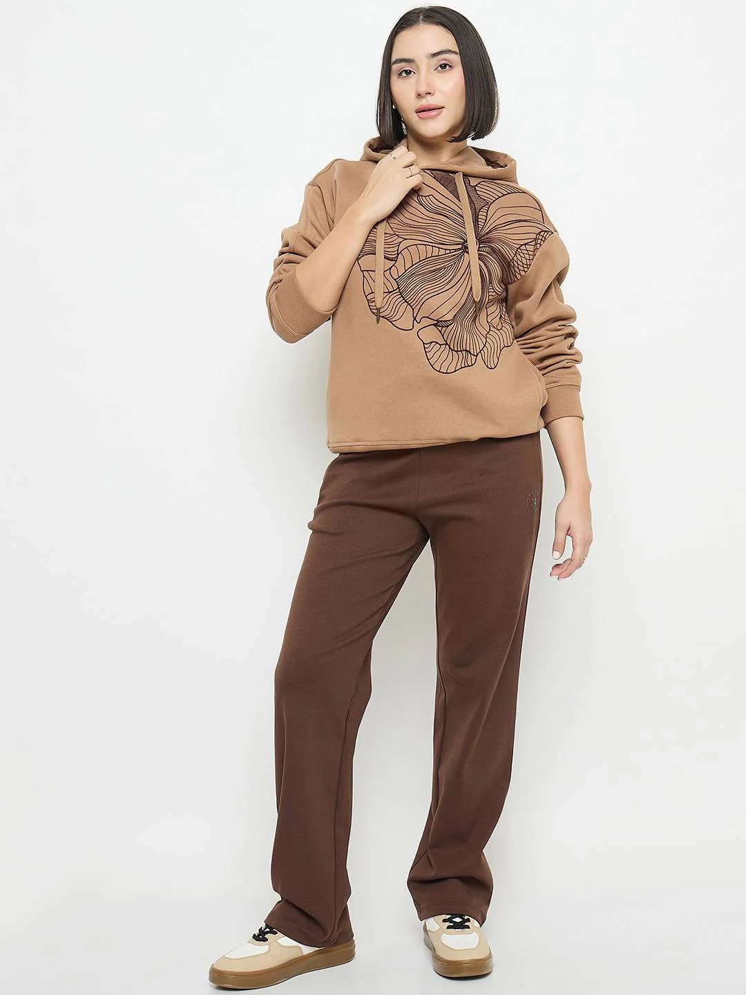 Madame Floral Print Beige Sweatshirt - Image 2