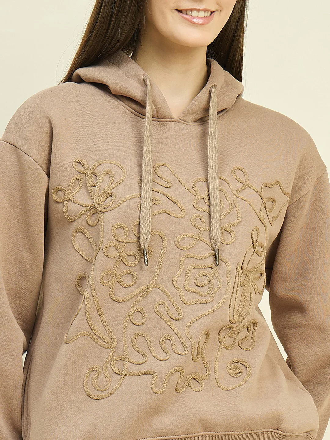 Madame Beige Cotton Blend Sweatshirt - Image 7