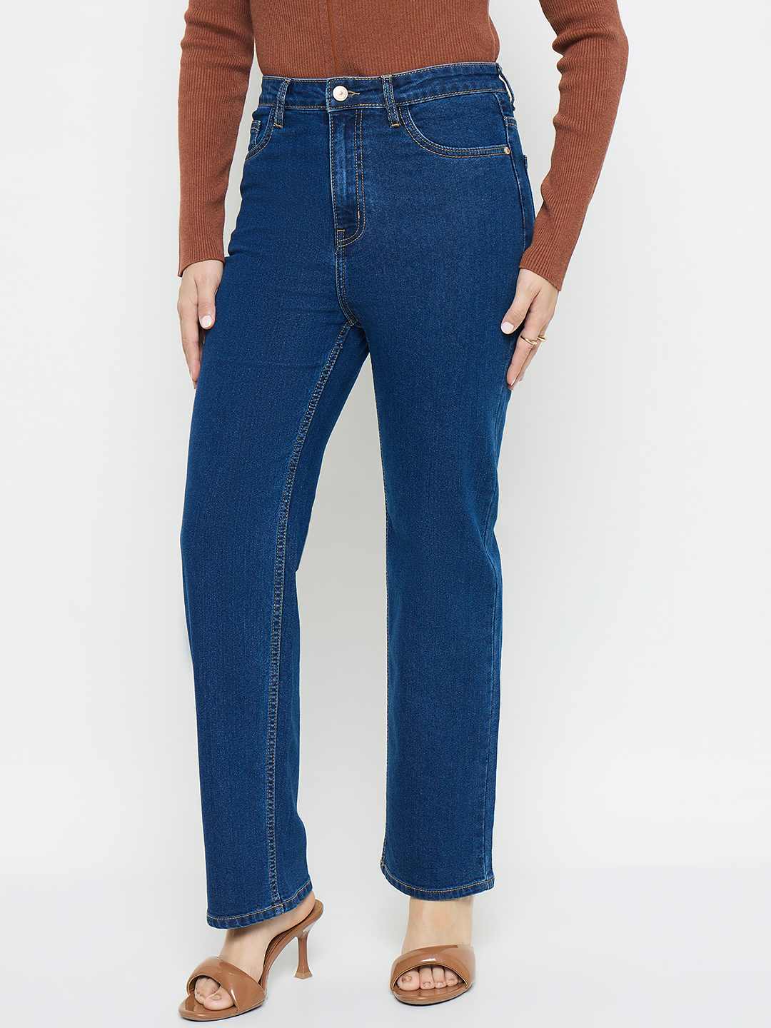 Madame Blue Straight Fit Jeans - Image 5