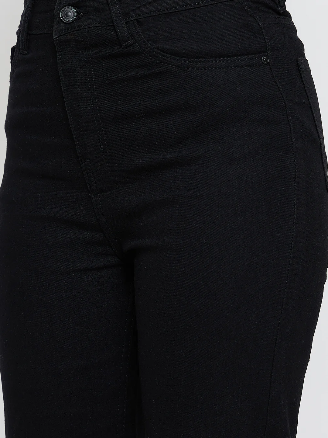 Madame Straight Fit Cotton Blend Jet Black Jeans - Image 6