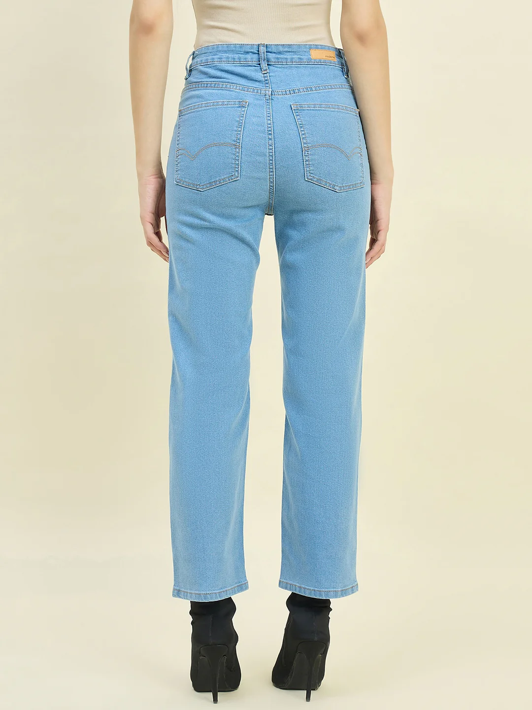 Madame Light Blue Cotton Blend Jeans - Image 6