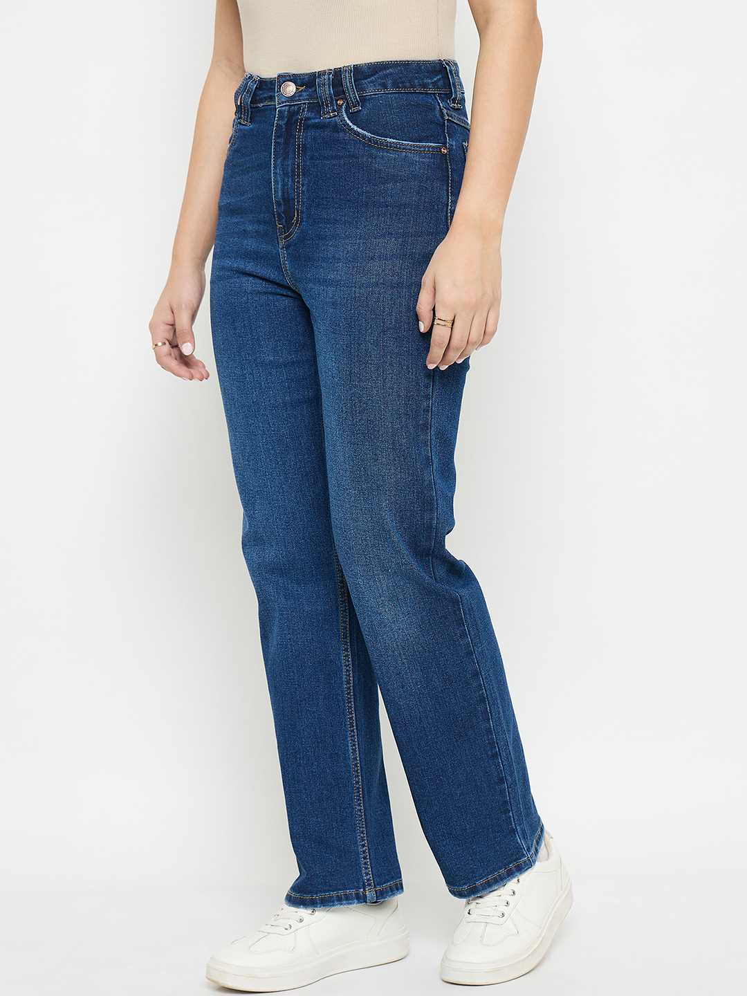 Madame Straight Fit Mid Blue Jeans - Image 5