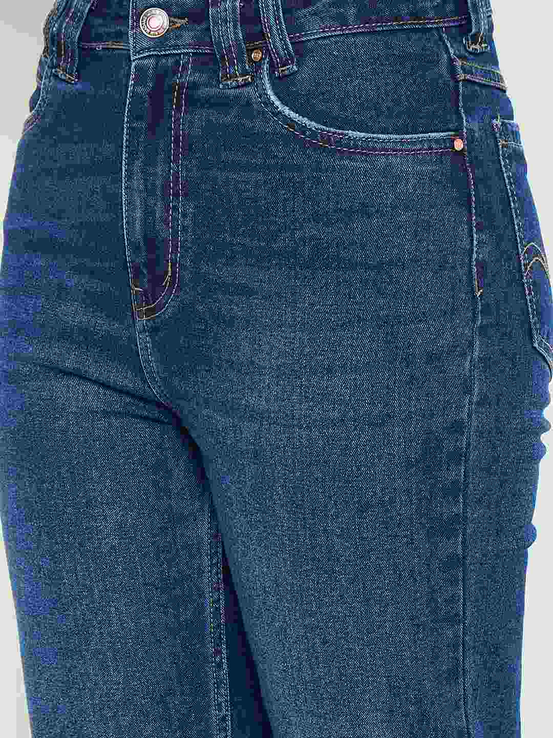 Madame Straight Fit Mid Blue Jeans - Image 7