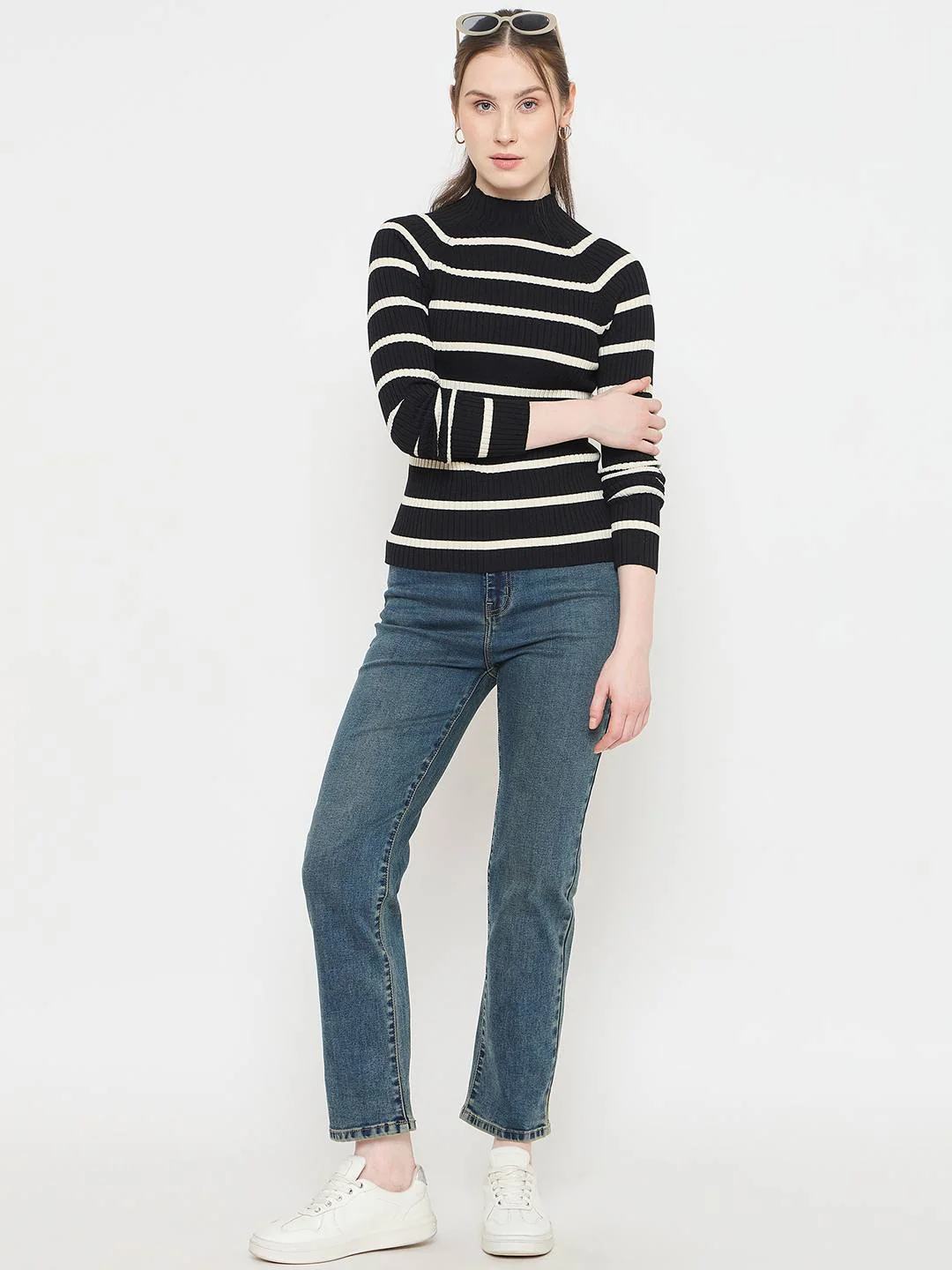 Madame TInted Green Straight Fit Jeans - Image 3
