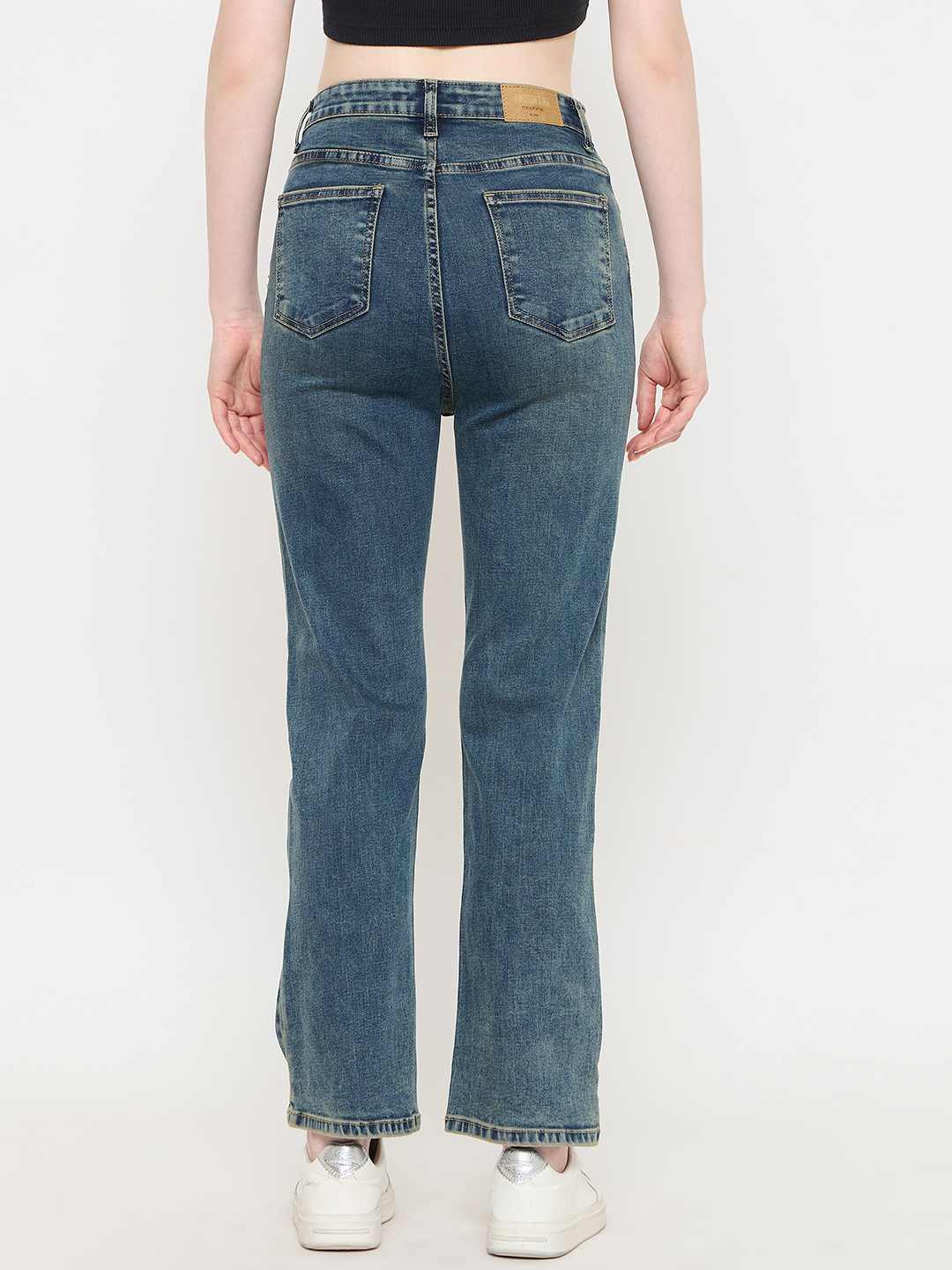 Madame TInted Green Straight Fit Jeans - Image 6