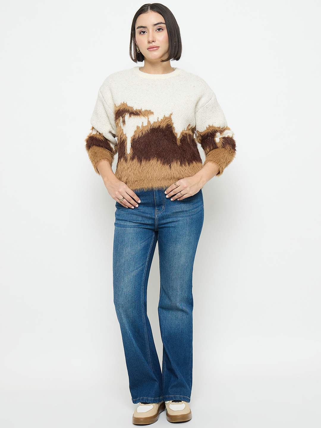 Madame Mid Blue Flared Jeans - Image 2