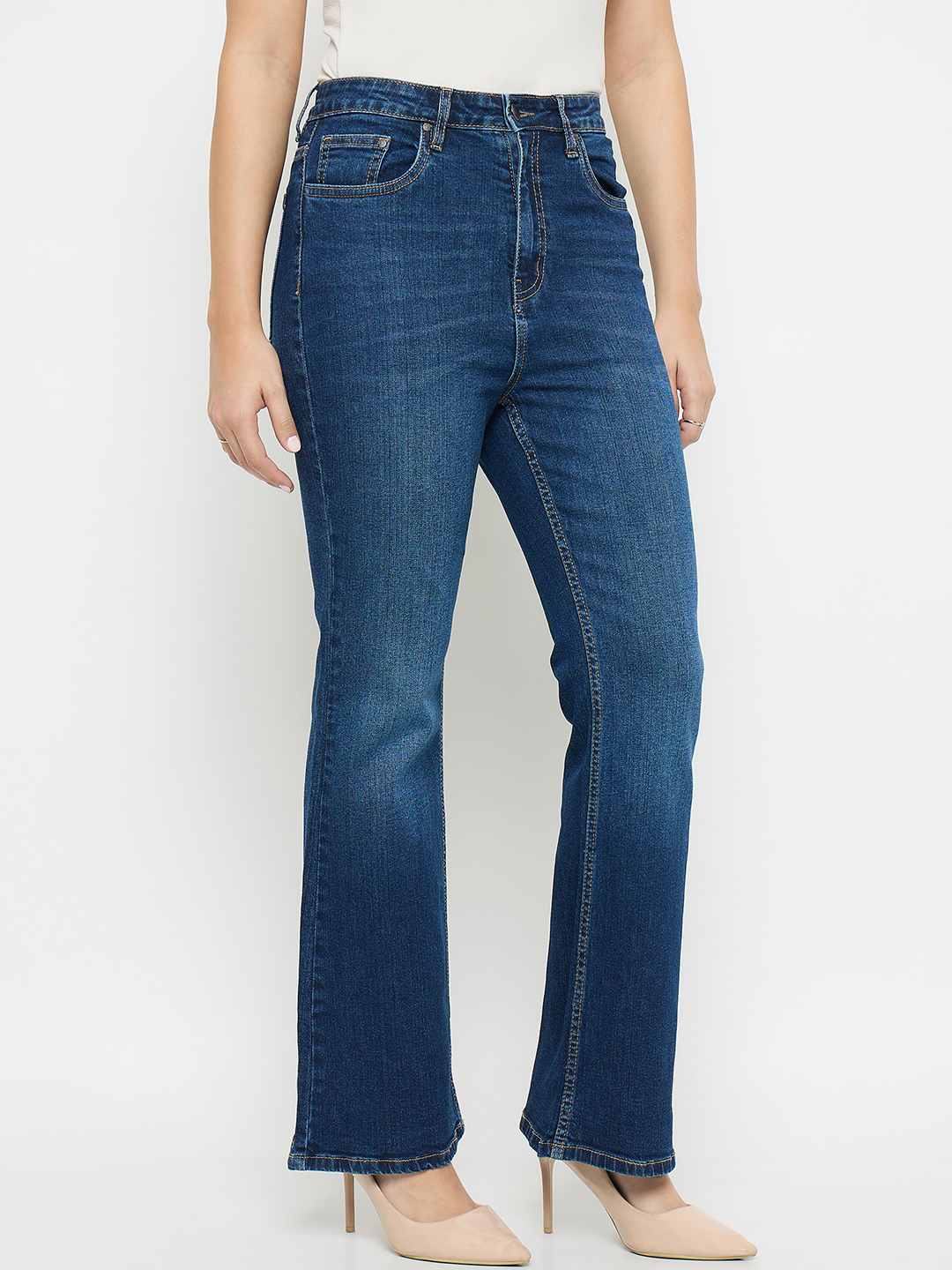 Madame Dark Blue Flared Jeans - Image 4