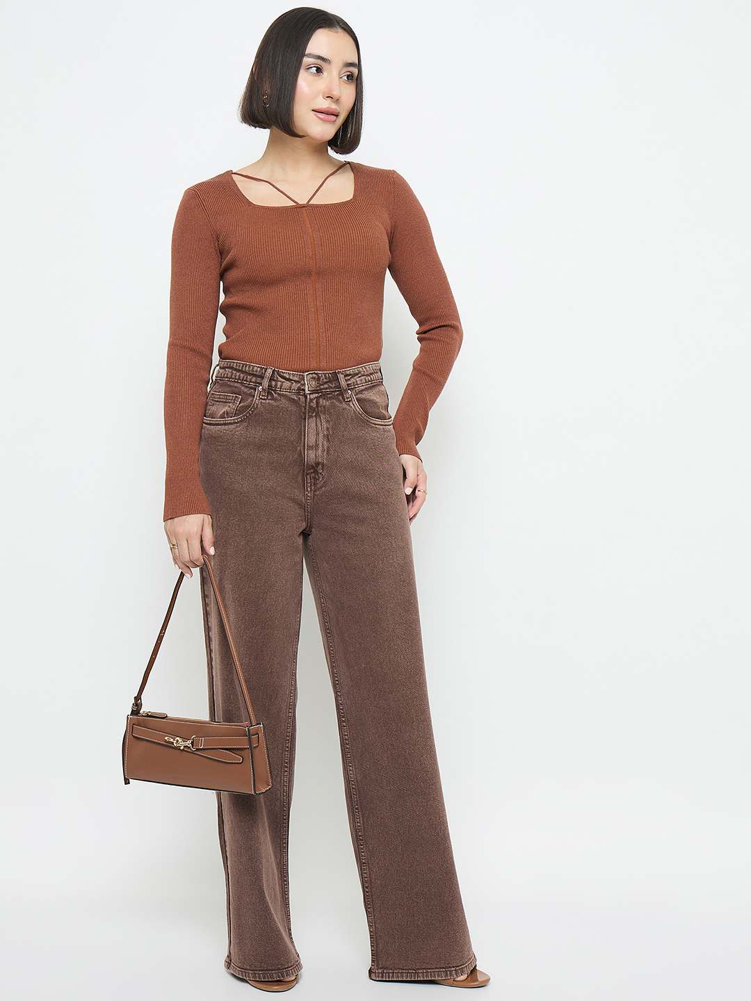 Madame Brown Straight Fit Jeans - Image 3