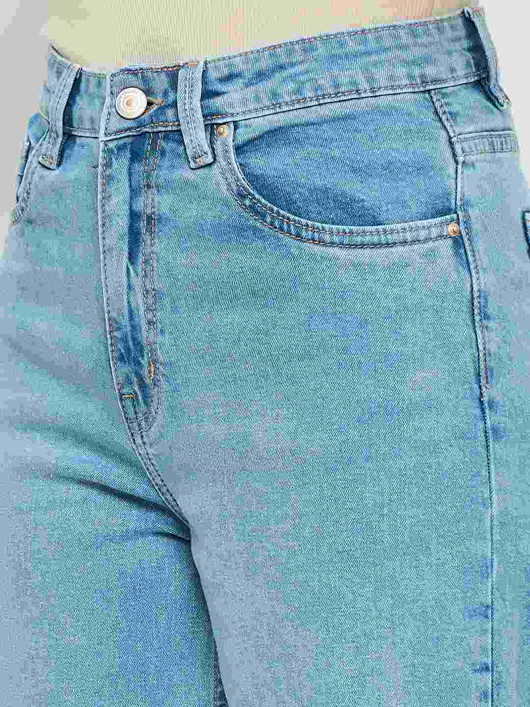 Madame Light Blue Straight Fit Jeans - Image 7