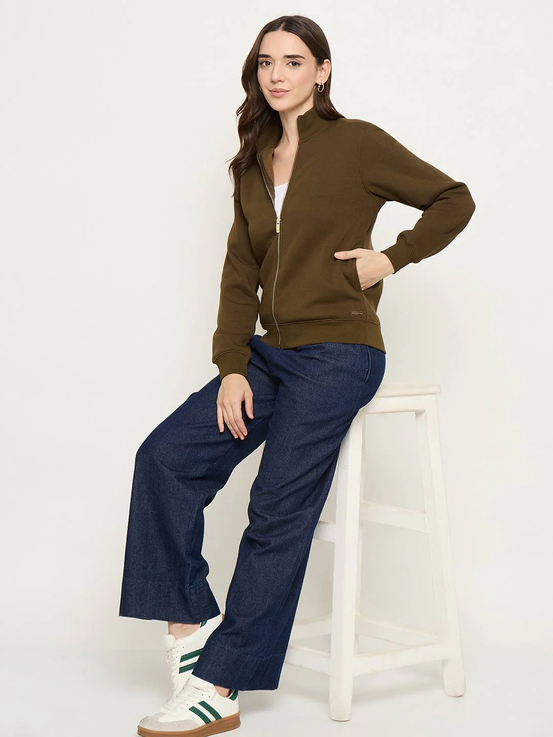 Madame Dark Blue Baggy Jeans - Image 2