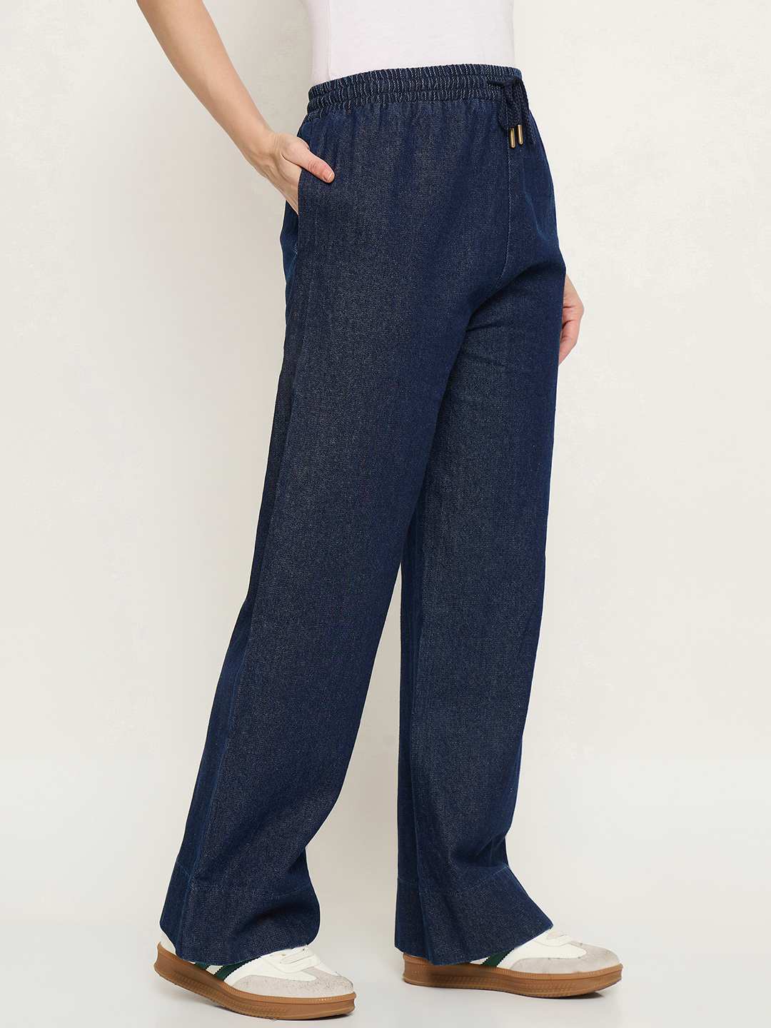 Madame Dark Blue Baggy Jeans - Image 4