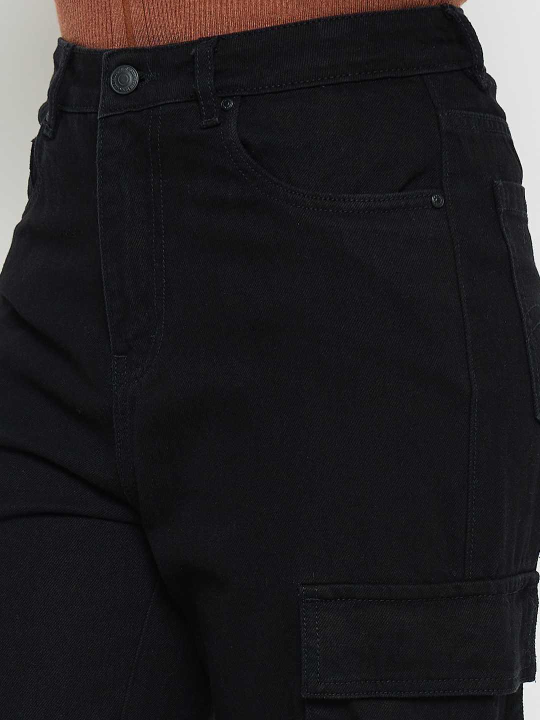 Madame Black Wide Leg Palazzo Pants - Image 7