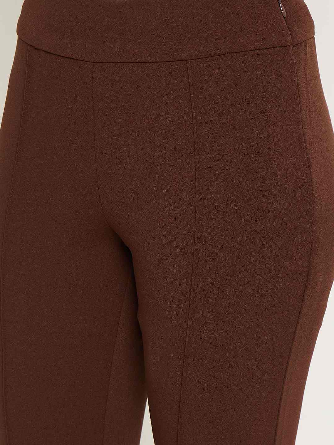 Madame Flared Brown Trousers - Image 7