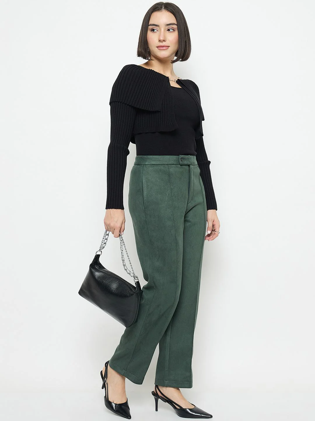 Madame Green Tapered Trousers - Image 2