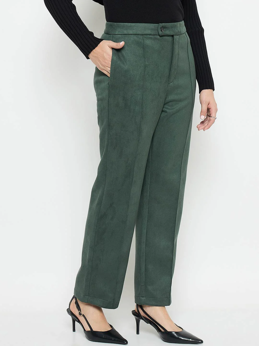 Madame Green Tapered Trousers - Image 4