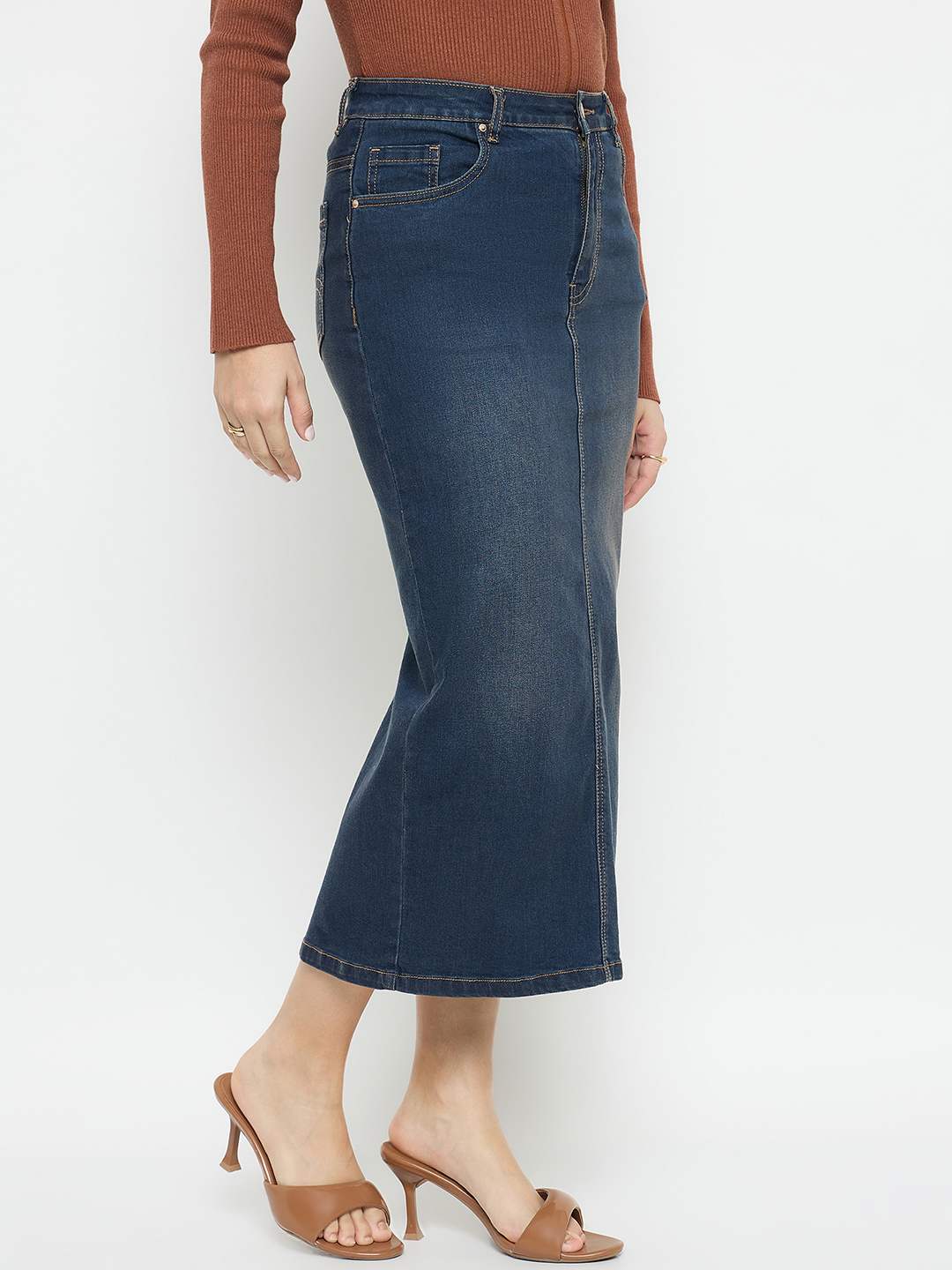 Madame Midnight Blue Denim Skirt - Image 5