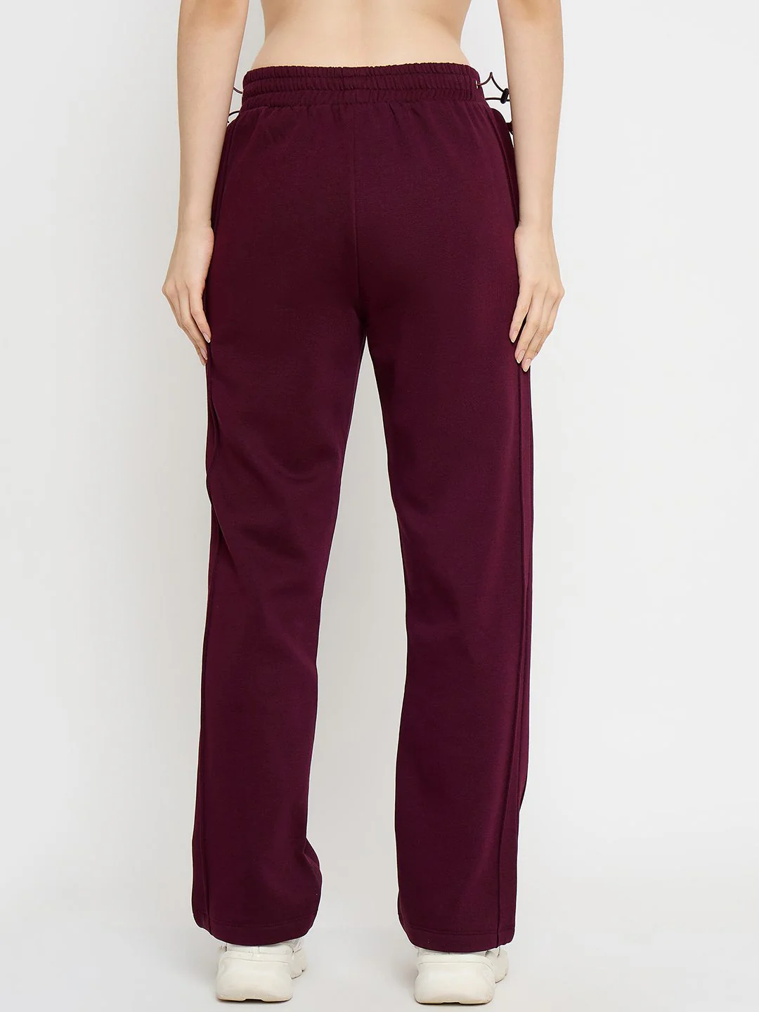 Madame Typography Print Plum Straight Track Bottoms - Image 6