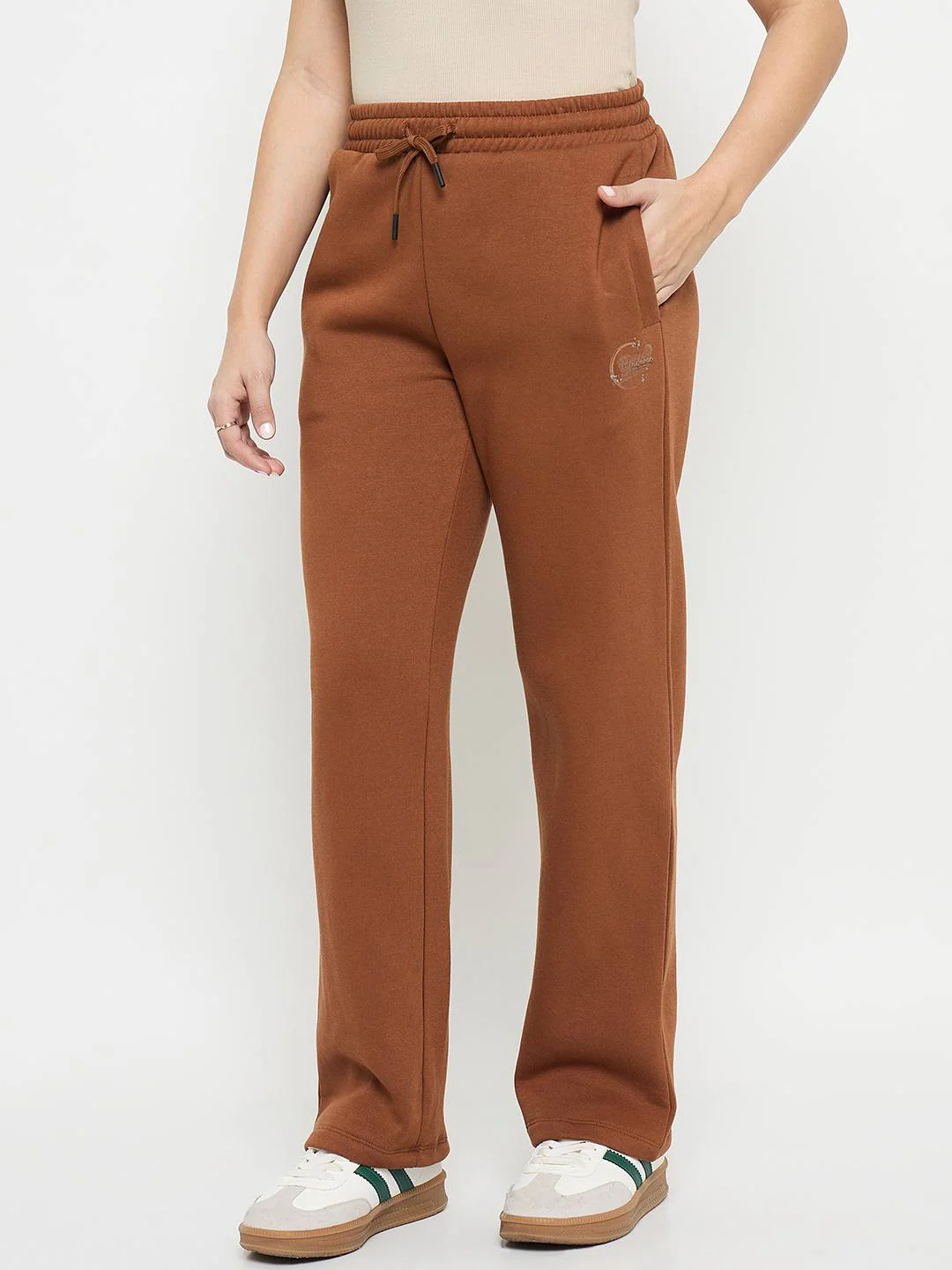 Madame Brown Cotton Blend Track Bottoms - Image 5