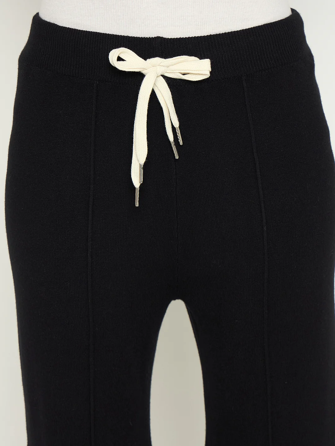 Madame Wide Leg Black Wool Bottoms - Image 7