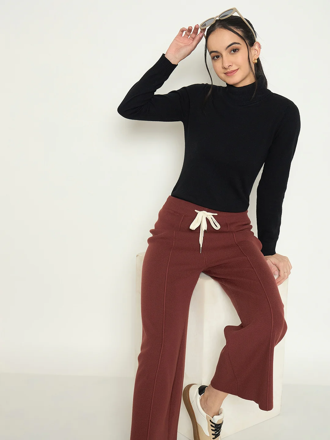 Madame Rust Colour Wide Leg Bottoms - Image 2