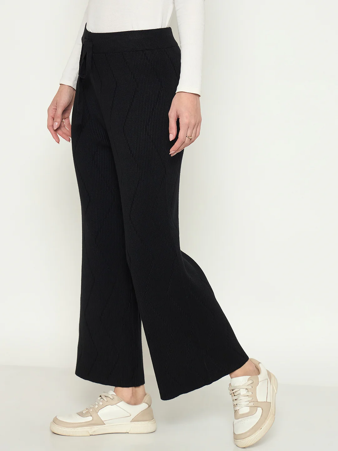 Madame Black Straight Fit Wool Bottoms - Image 5