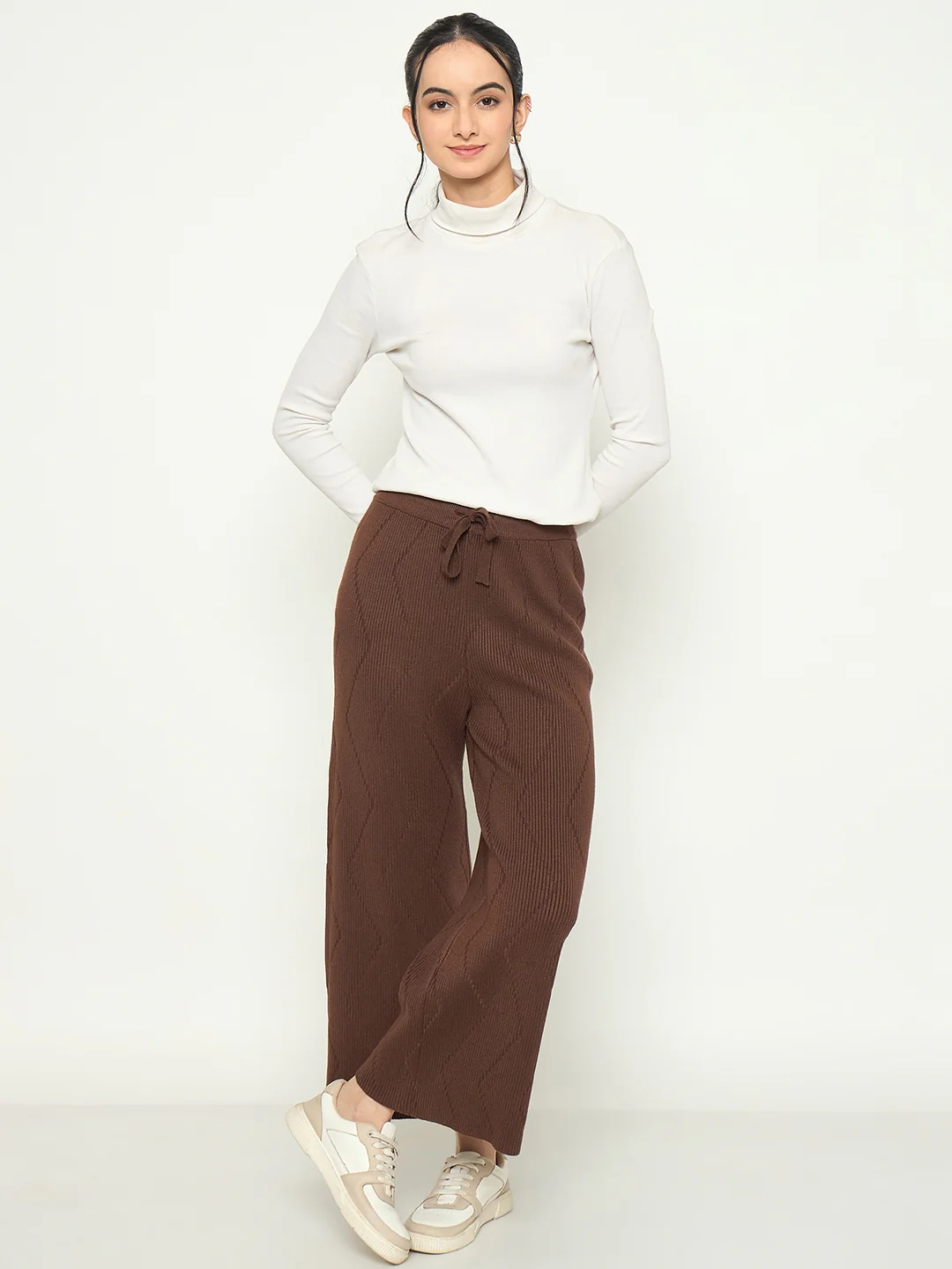 Madame Brown Straight Fit Wool Bottoms - Image 3