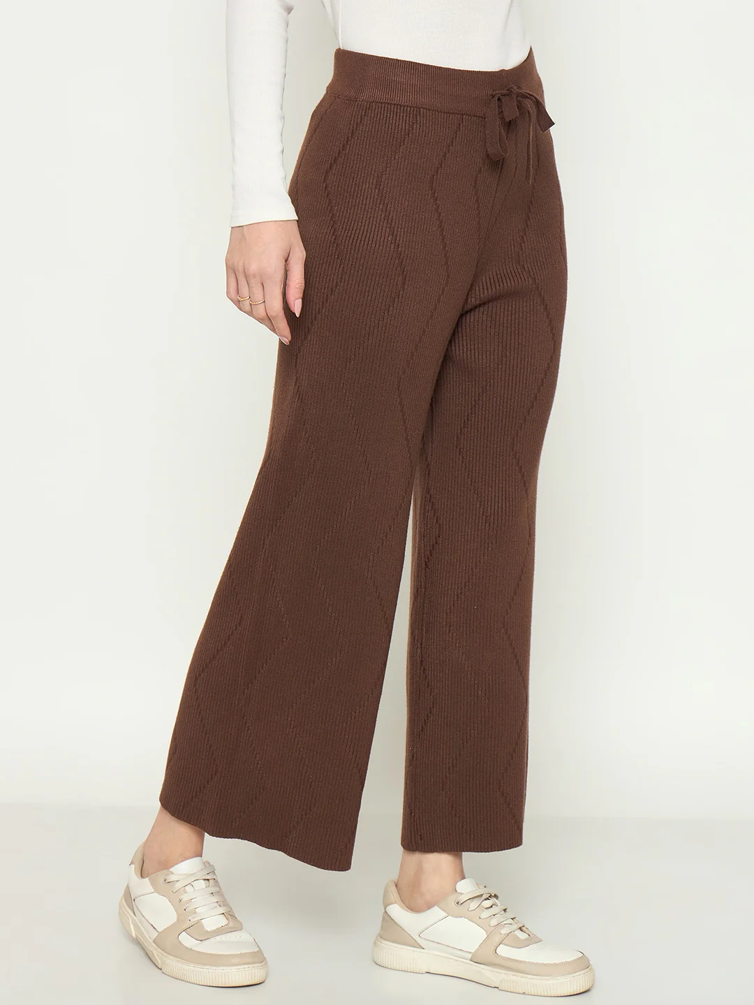 Madame Brown Straight Fit Wool Bottoms - Image 4