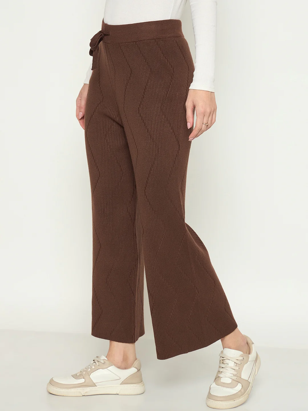 Madame Brown Straight Fit Wool Bottoms - Image 5