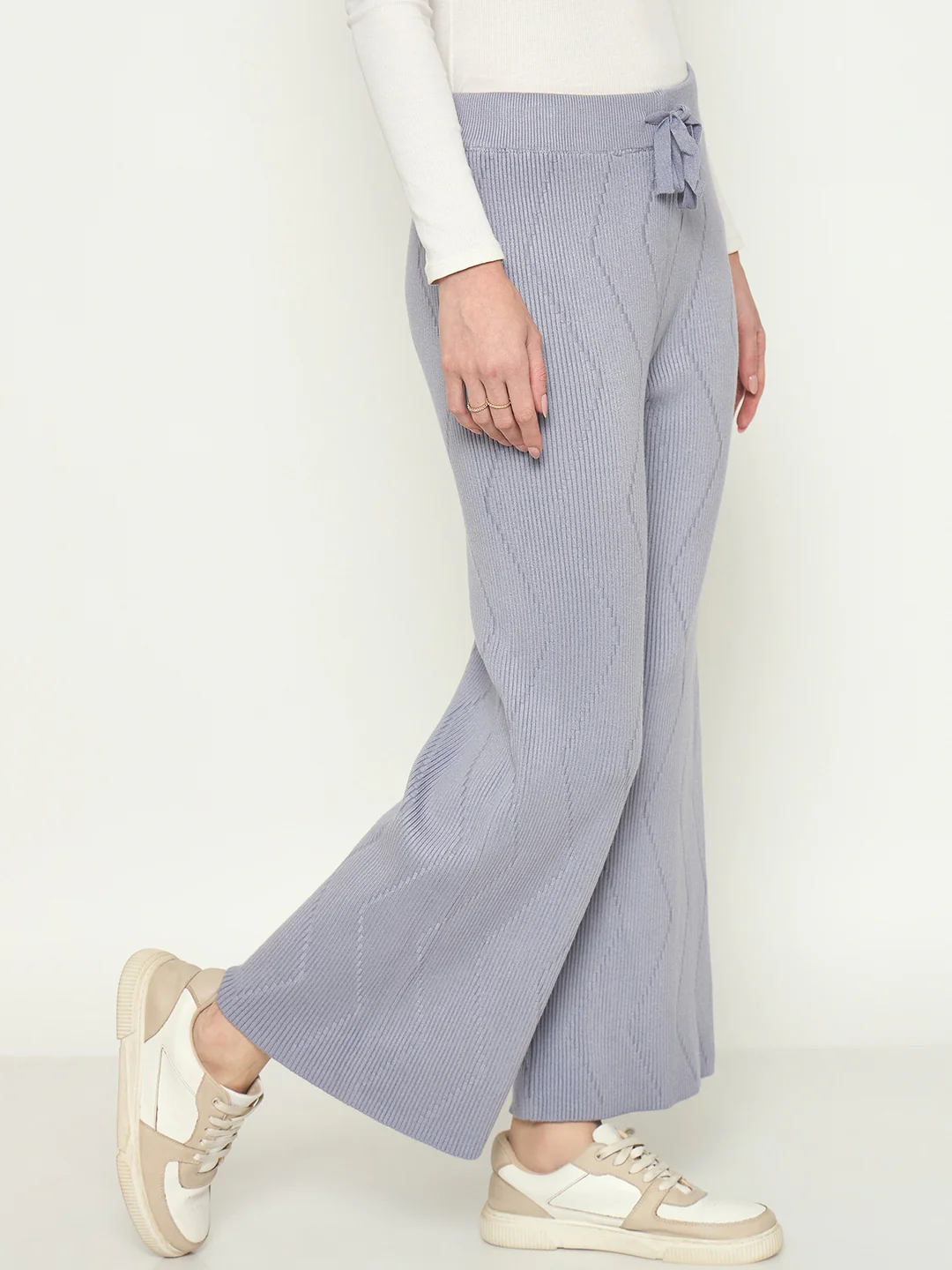 Madame Mauve Colour Straight Fit Wool Bottoms - Image 4