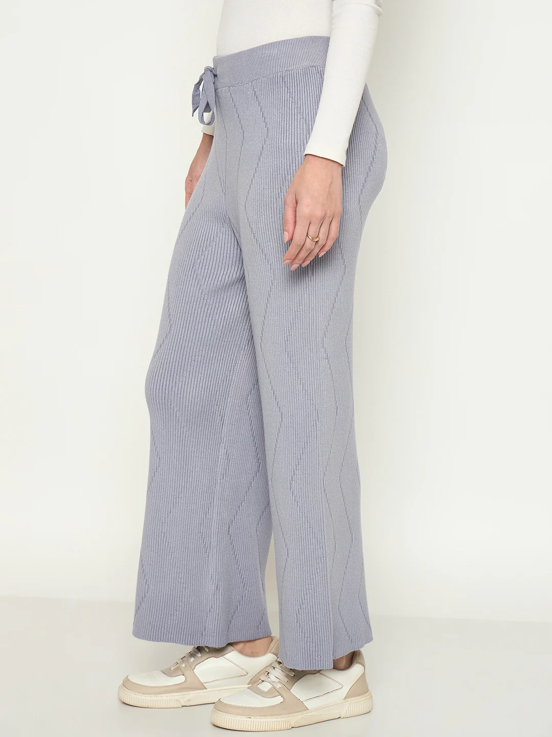 Madame Mauve Colour Straight Fit Wool Bottoms - Image 5