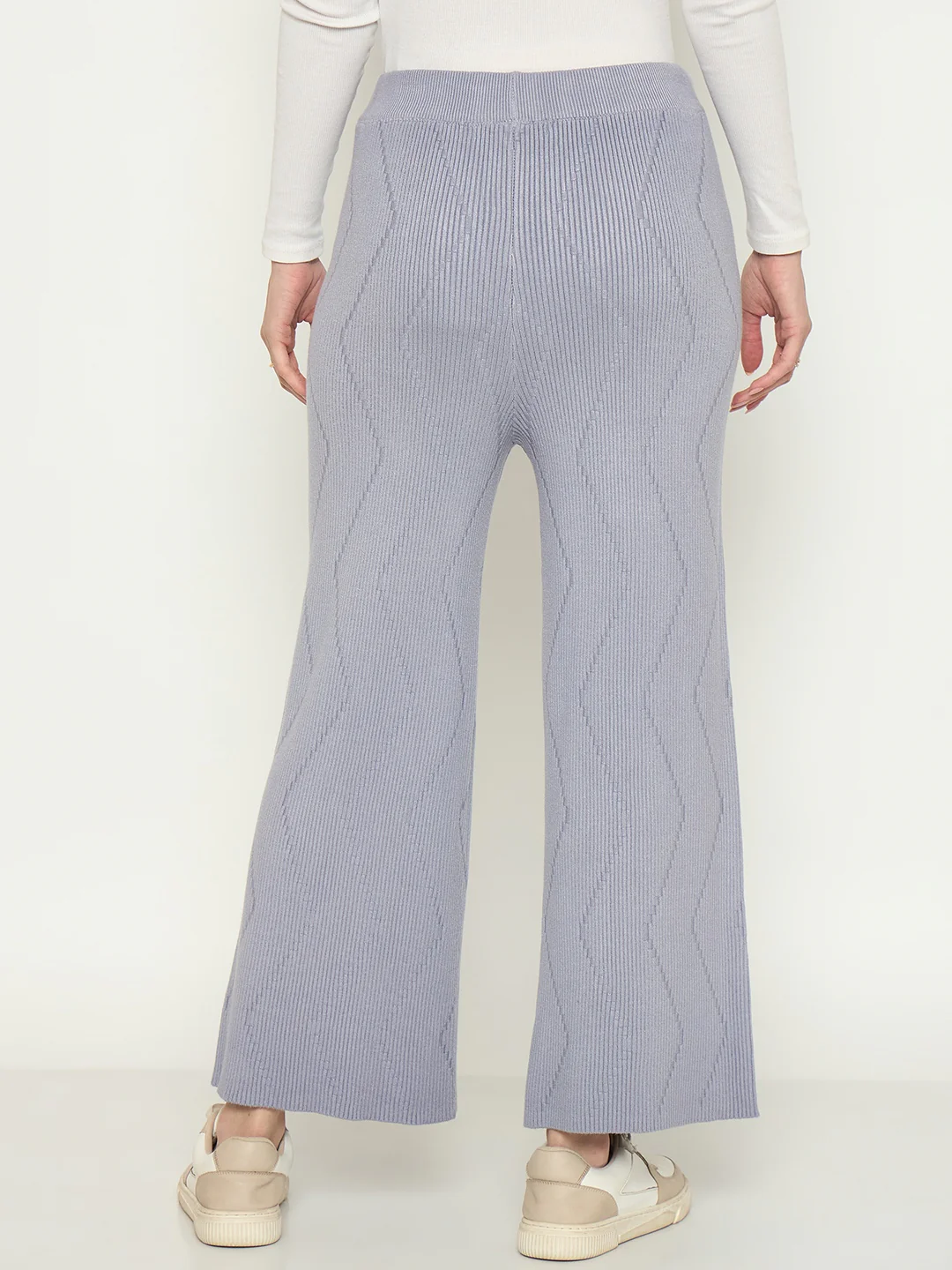 Madame Mauve Colour Straight Fit Wool Bottoms - Image 6