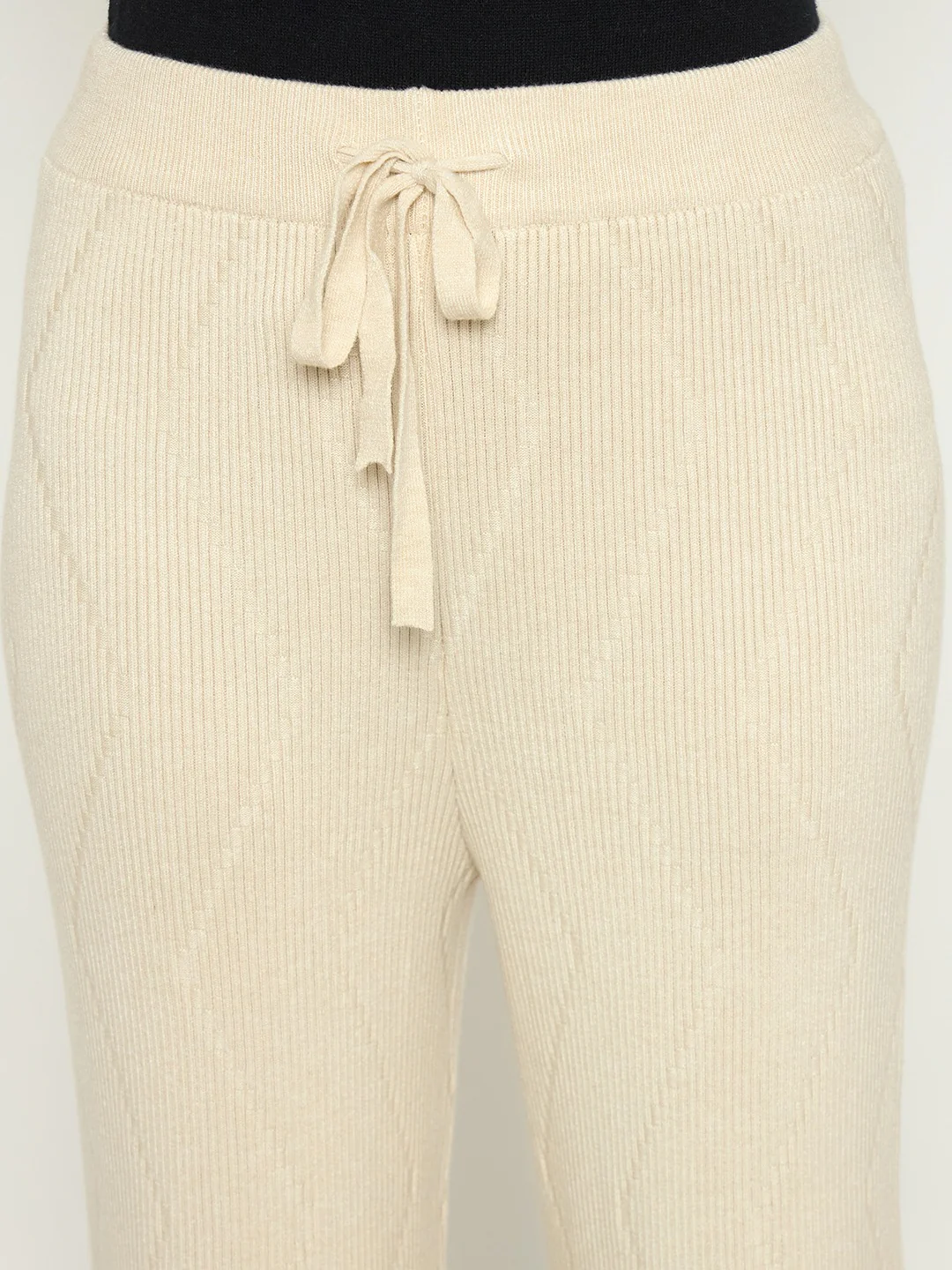 Madame Off White Colour Straight Fit Wool Bottoms - Image 7