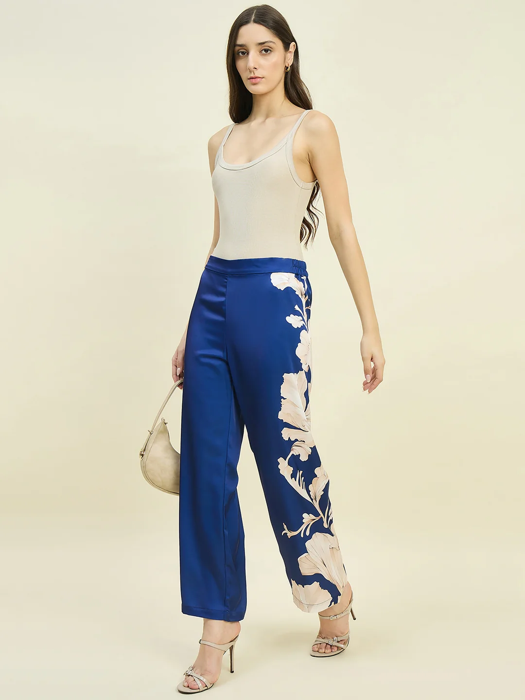 Madame Blue Printed Trousers - Image 2